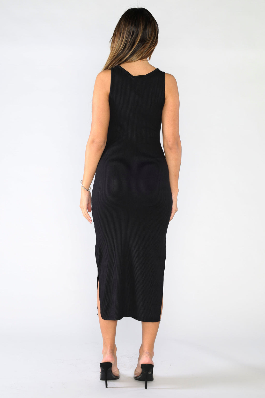 Cut-Out Midi Rib Dress – BELLA AMOR