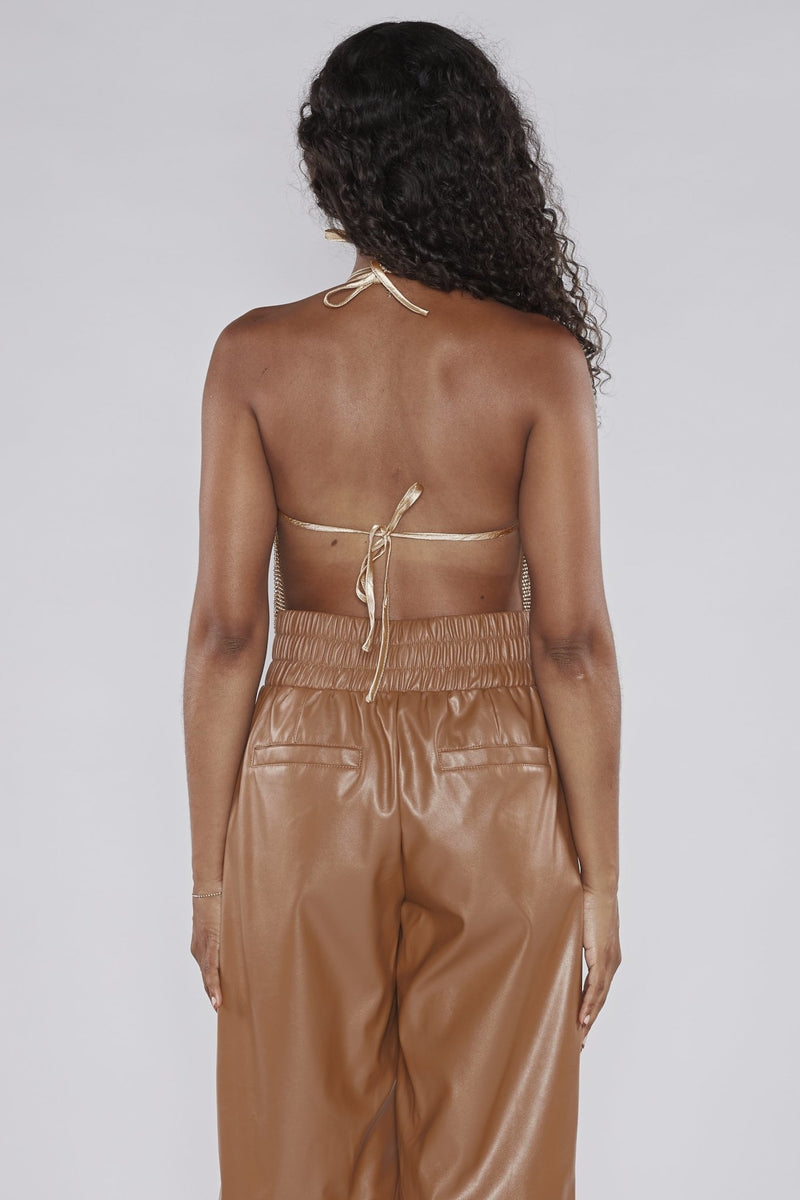 Vegan Leather Mini Skirt With Gold Zipper – BELLA AMOR