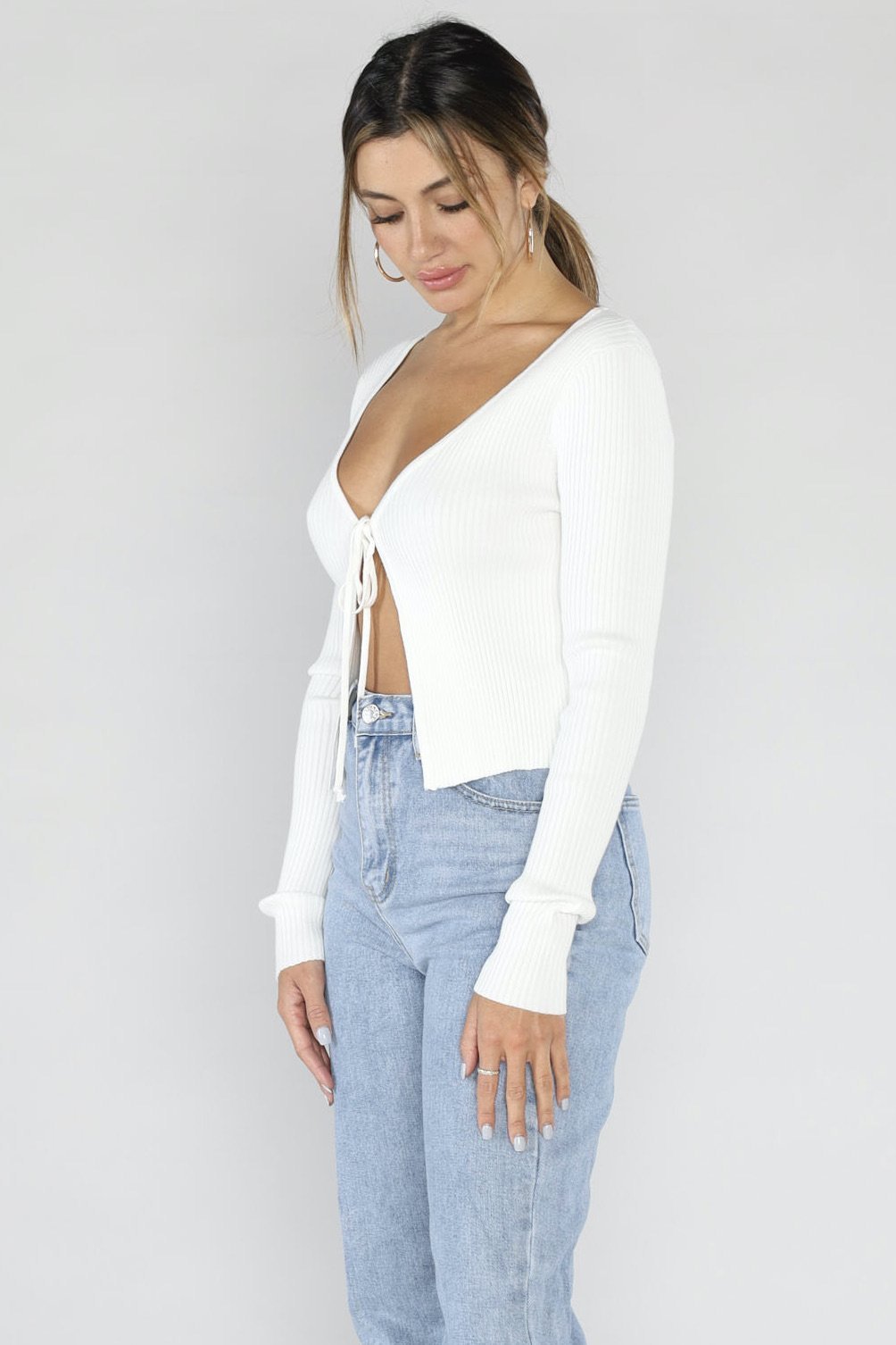 Frilled Off-Shoulder Corset Cropped Top – BELLA AMOR